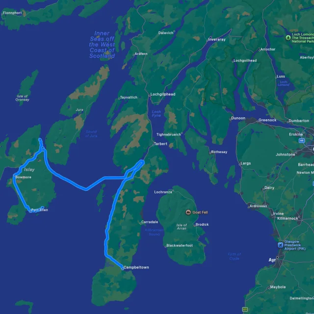 Trip route map